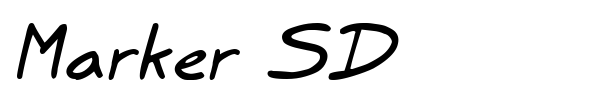 Marker SD font preview